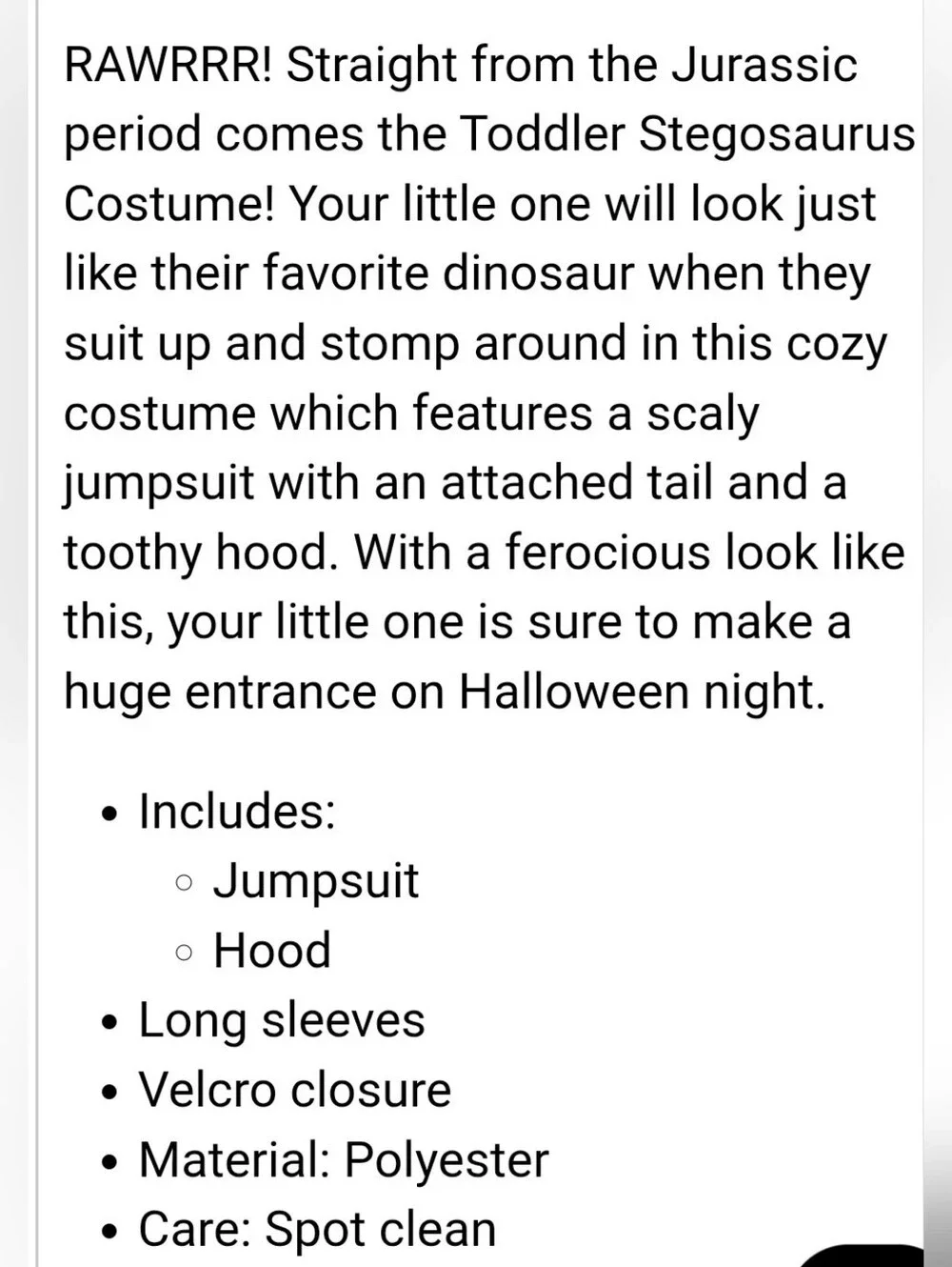 Sz 2- Toddler . Halloween Costume.